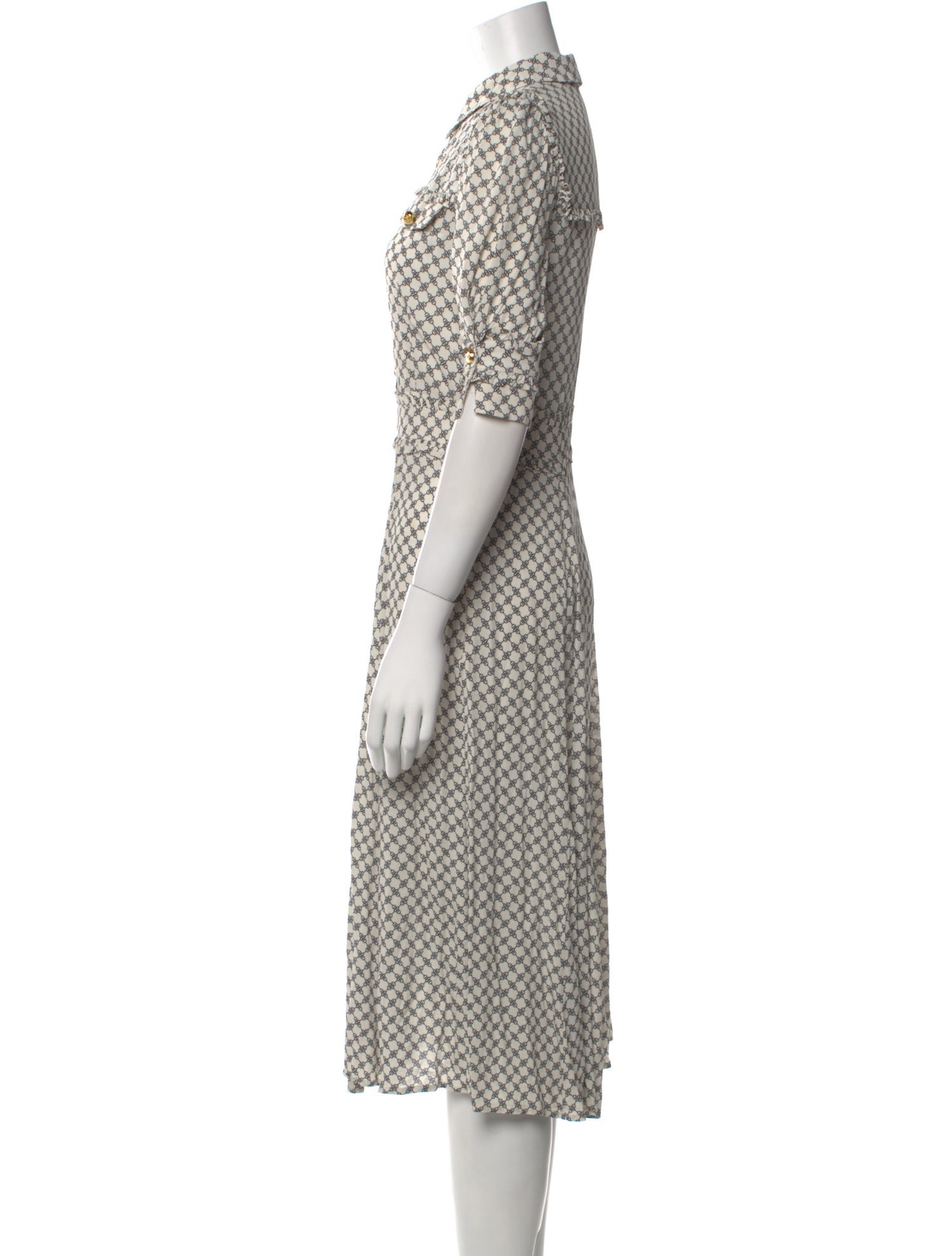 Elisabetta Franchi Printed Midi Length Dress