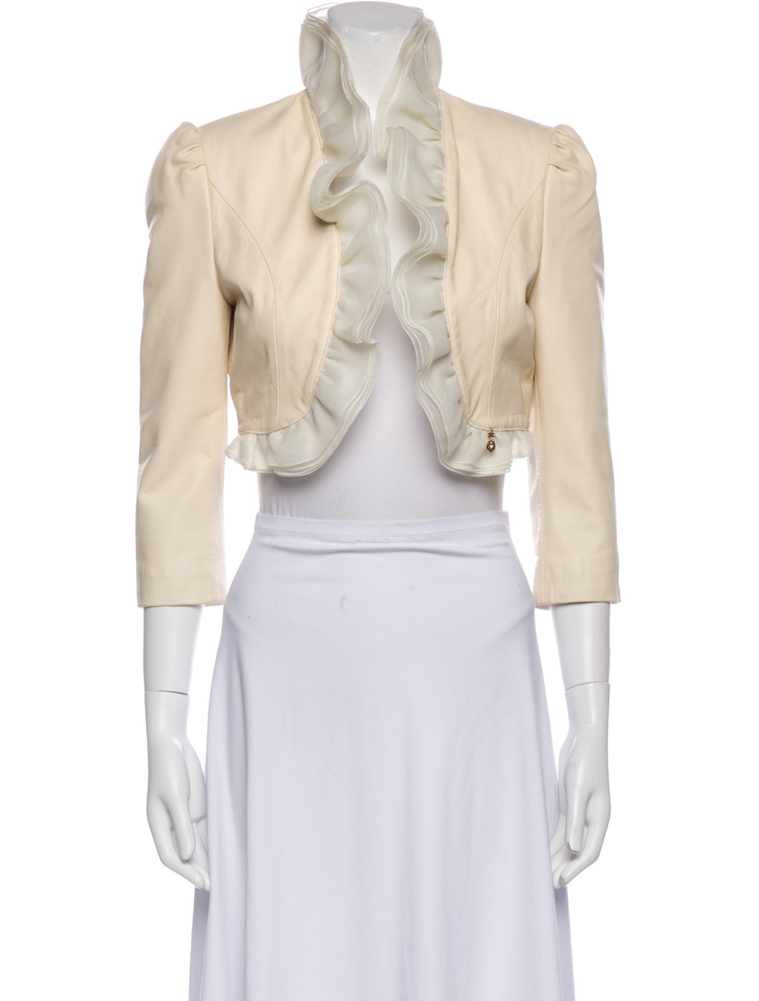 Elisabetta Franchi Leather Bolero