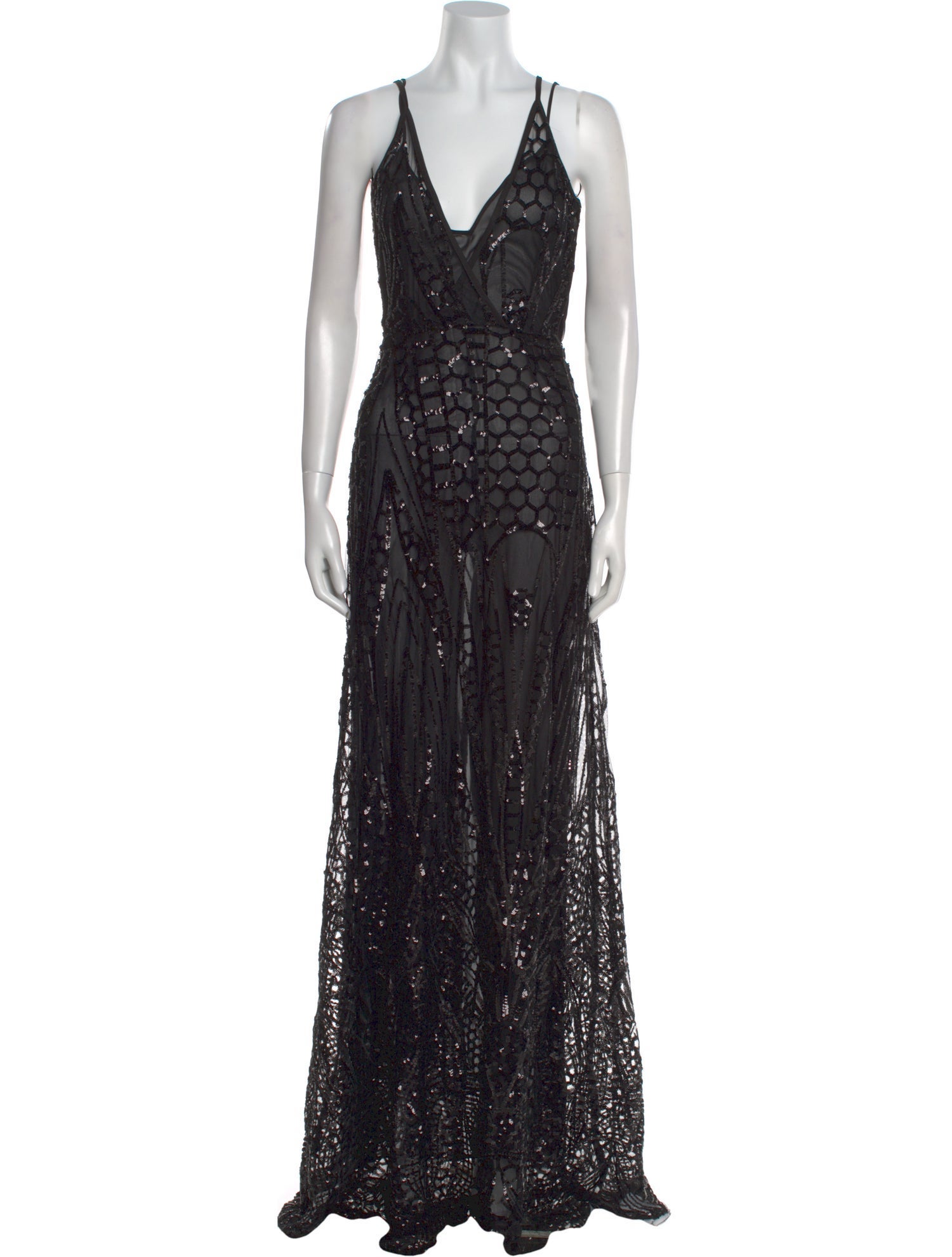 Elisabetta Franchi Mesh Long Dress