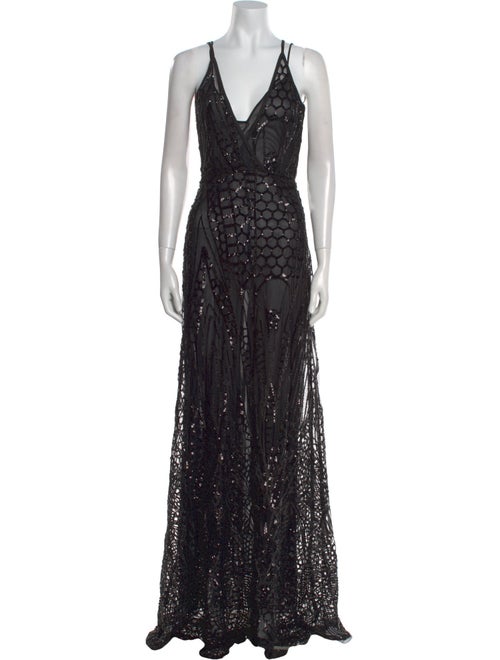 Elisabetta Franchi Mesh Long Dress