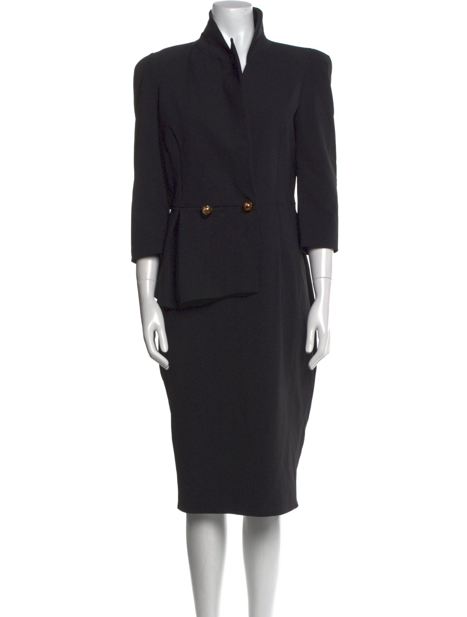 Elisabetta Franchi Cowl Neck Midi Length Dress