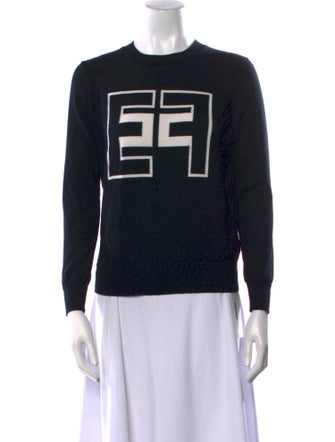 Elisabetta Franchi Wool Graphic Print Sweater