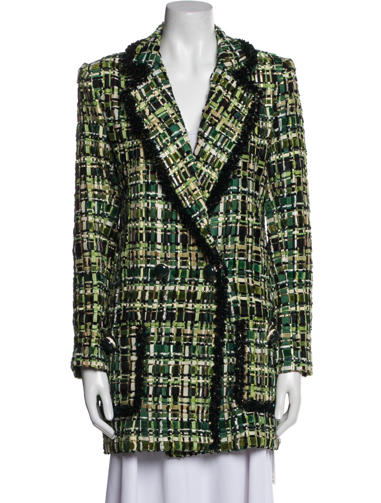 Elisabetta Franchi Plaid Print Blazer