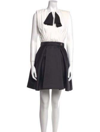 Elisabetta Franchi Crew Neck Mini Dress