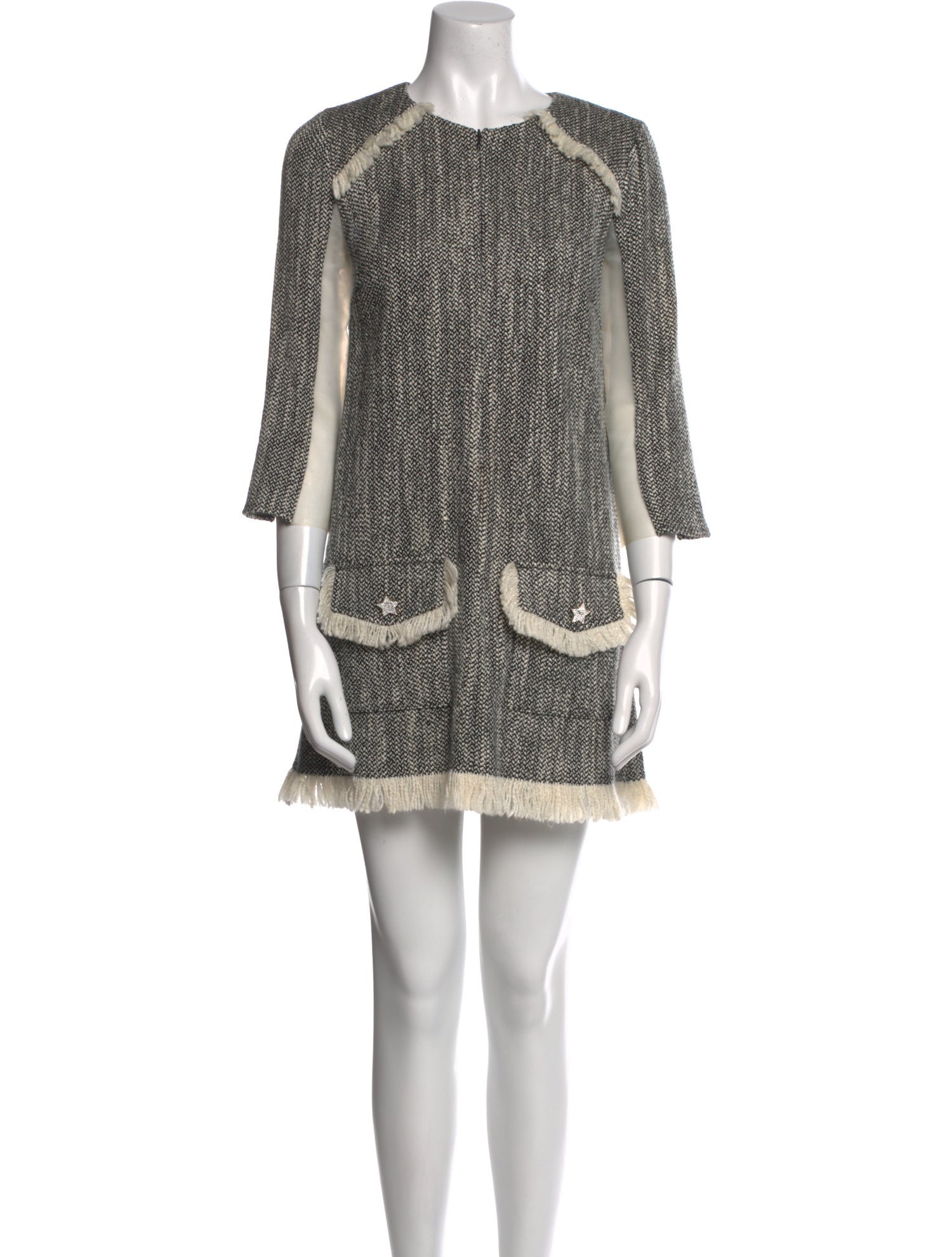 Elisabetta Franchi Crew Neck Mini Dress