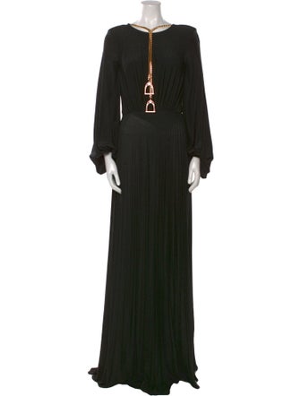 Elisabetta Franchi Crew Neck Long Dress