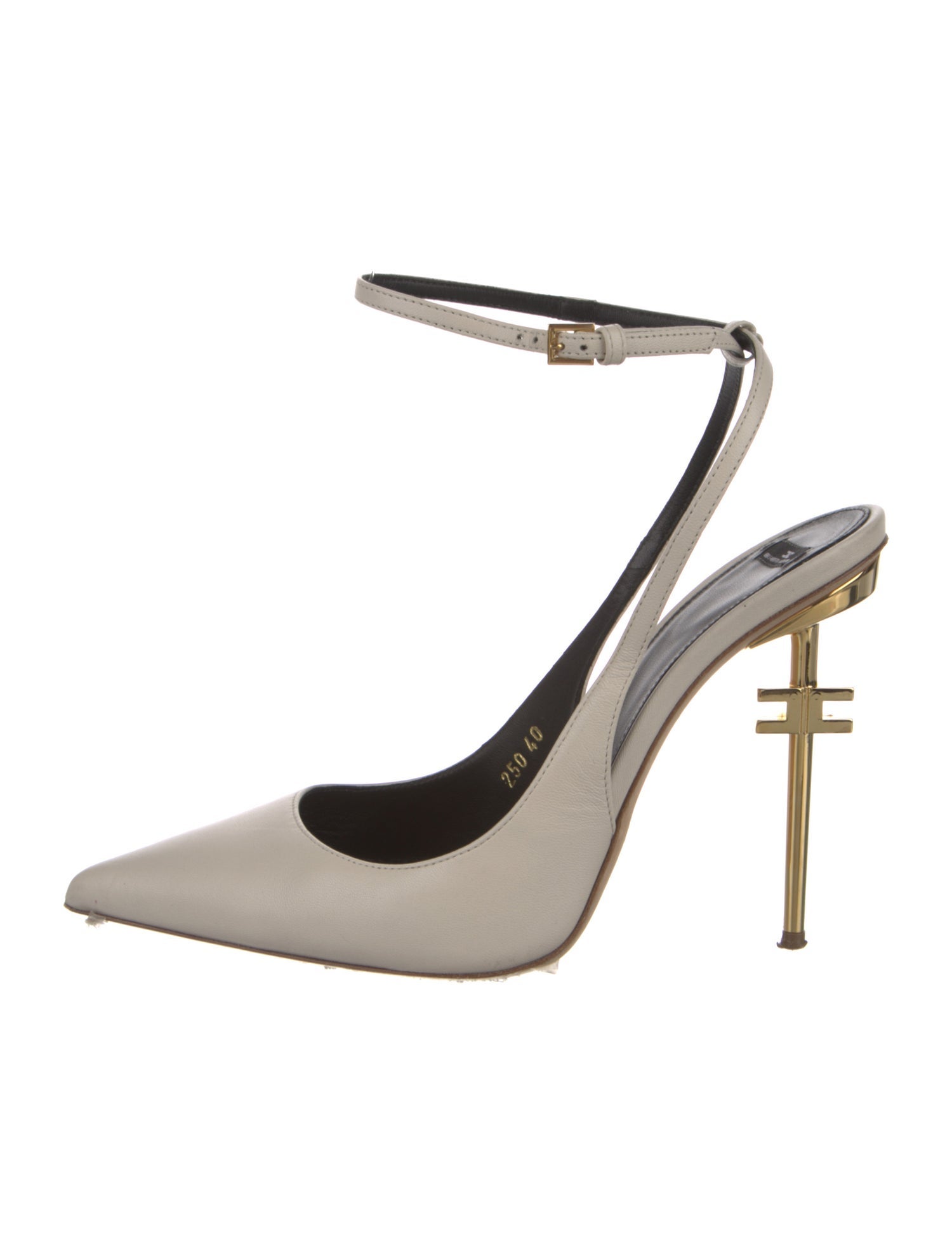 Elisabetta Franchi Leather Slingback Pumps