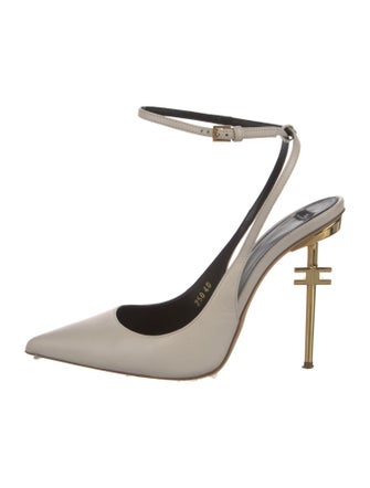 Elisabetta Franchi Leather Slingback Pumps