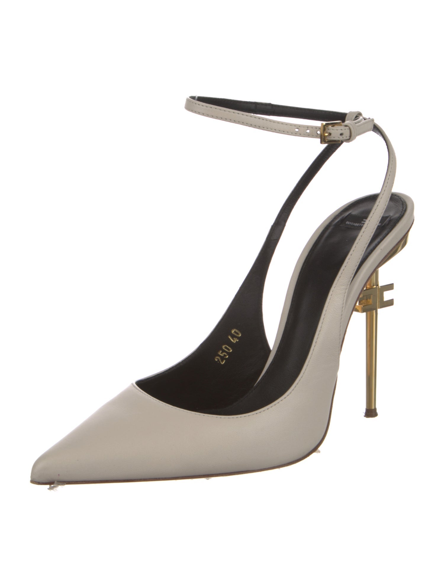 Elisabetta Franchi Leather Slingback Pumps
