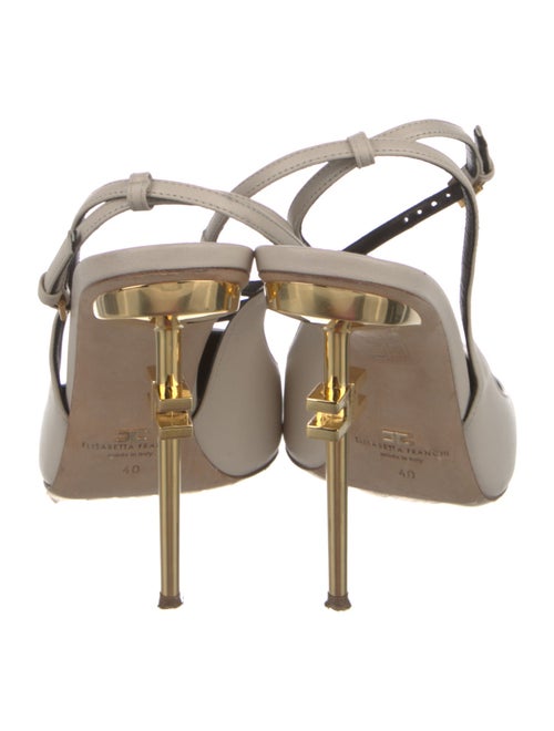 Elisabetta Franchi Leather Slingback Pumps
