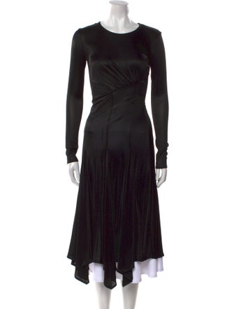 Elisabetta Franchi Crew Neck Midi Length Dress