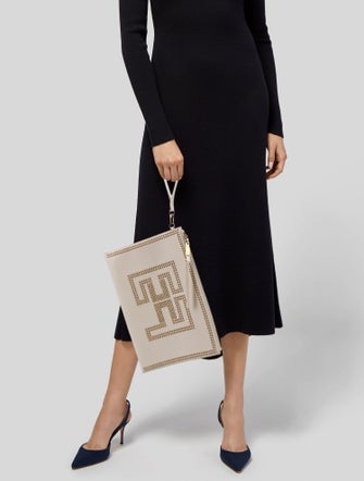 Elisabetta Franchi Leather Clutch