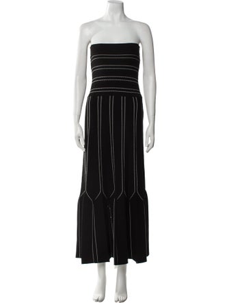 Elisabetta Franchi Striped Midi Length Dress