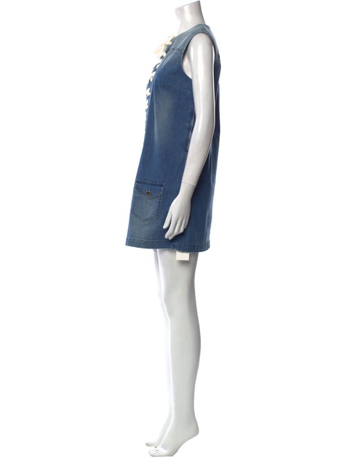 Elisabetta Franchi Crew Neck Mini Dress