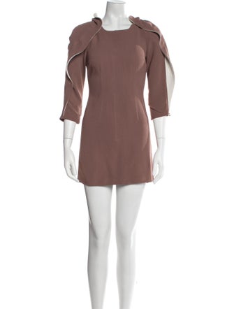 Elisabetta Franchi Square Neckline Mini Dress