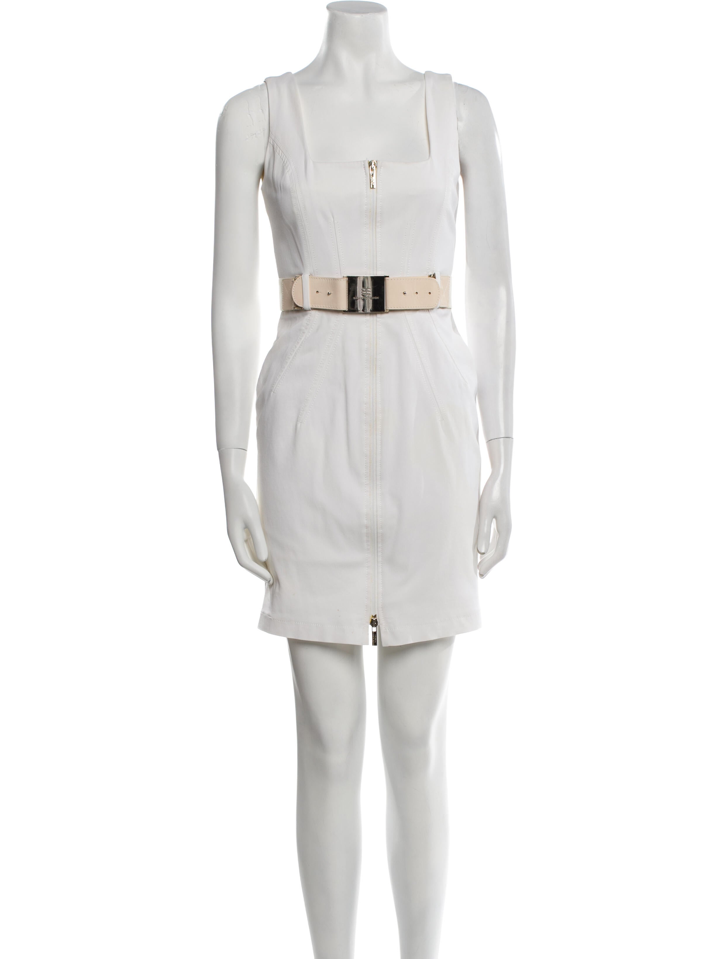 Elisabetta Franchi Square Neckline Mini Dress