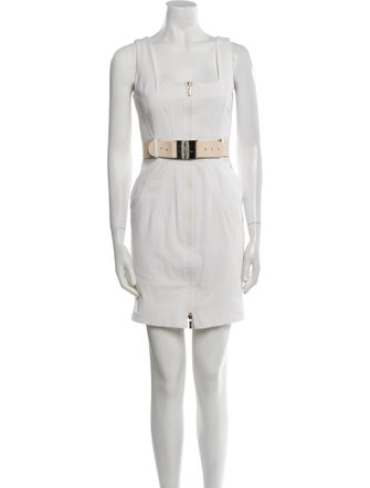 Elisabetta Franchi Square Neckline Mini Dress