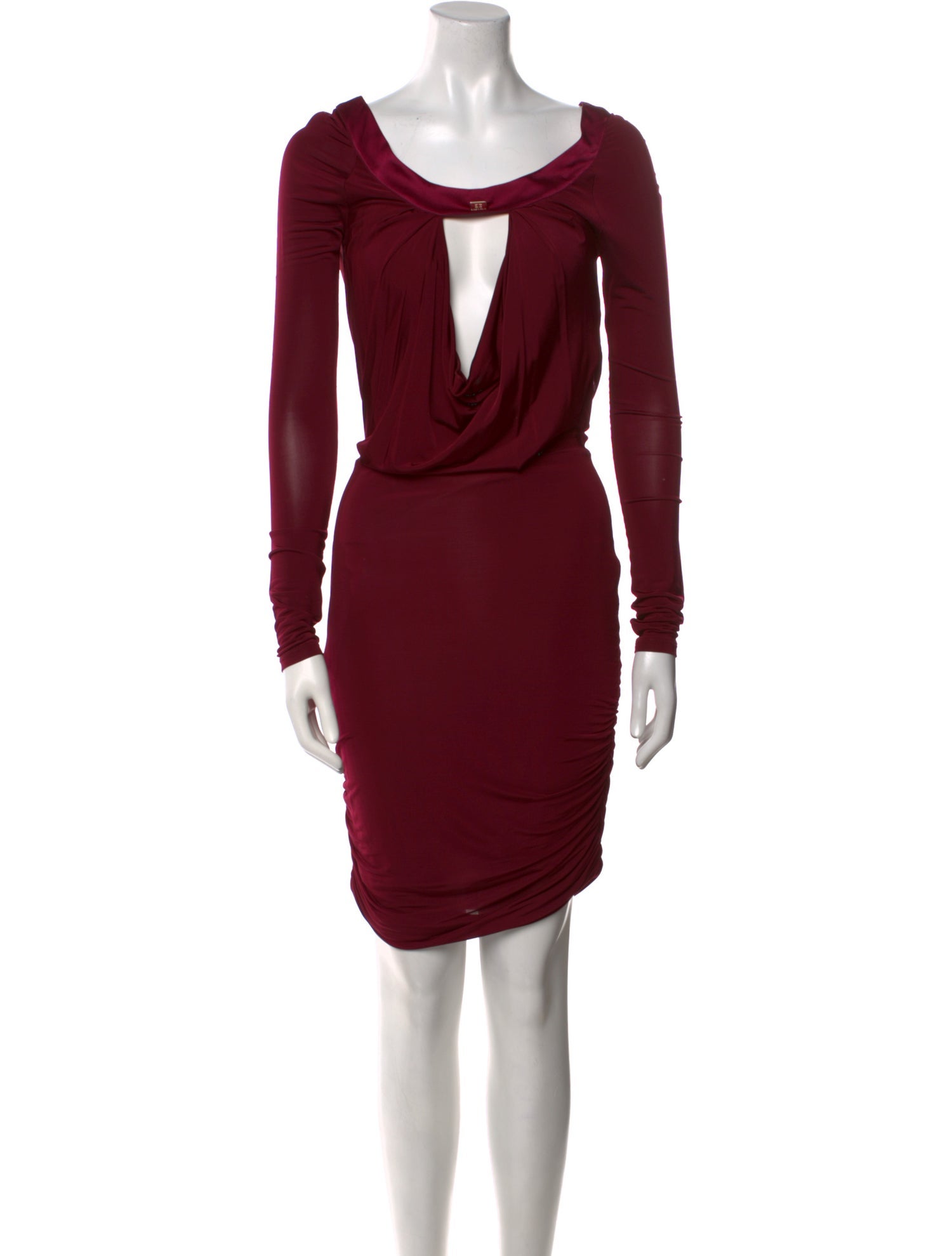 Elisabetta Franchi Cowl Neck Knee-Length Dress