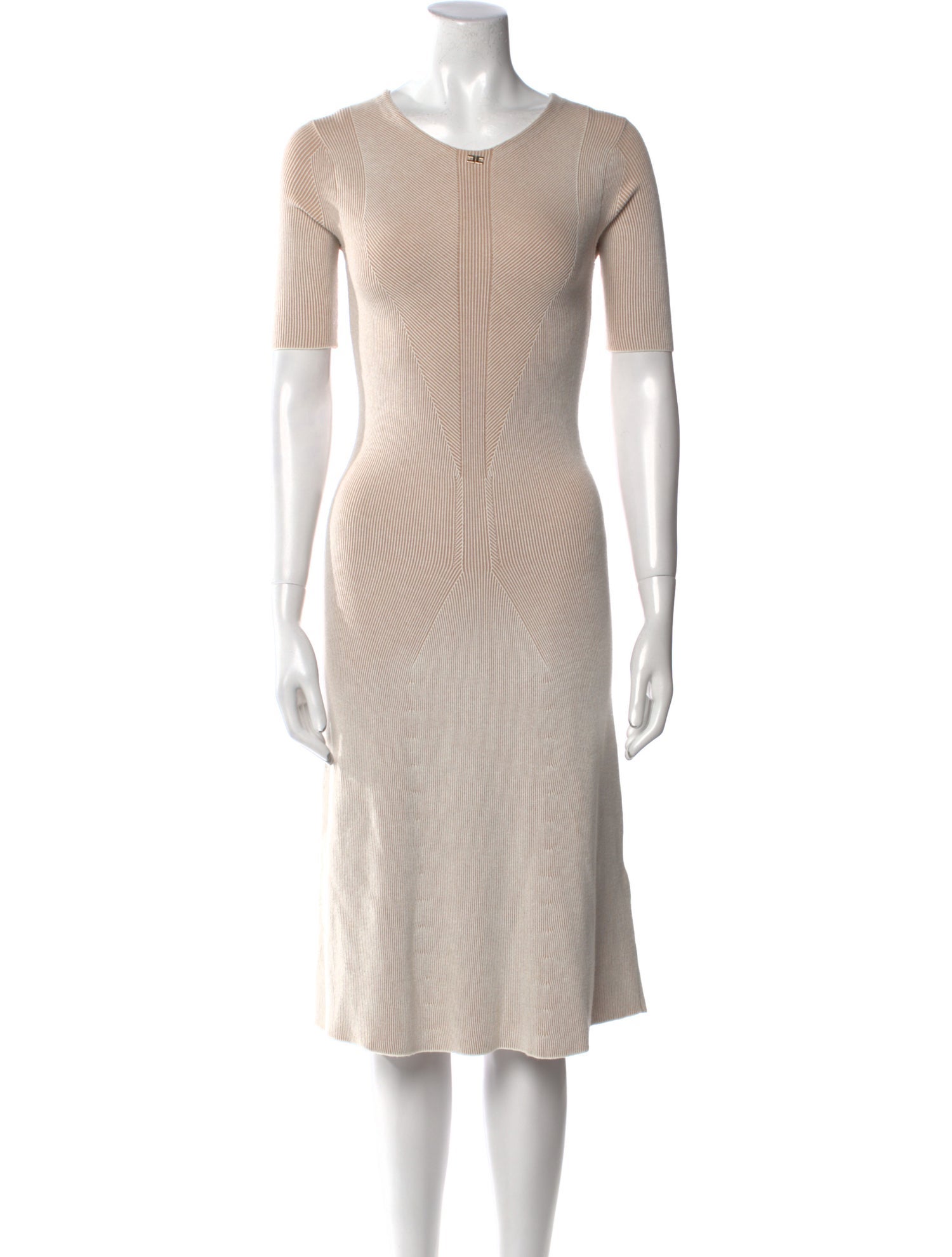 Elisabetta Franchi Scoop Neck Midi Length Dress w/ Tags