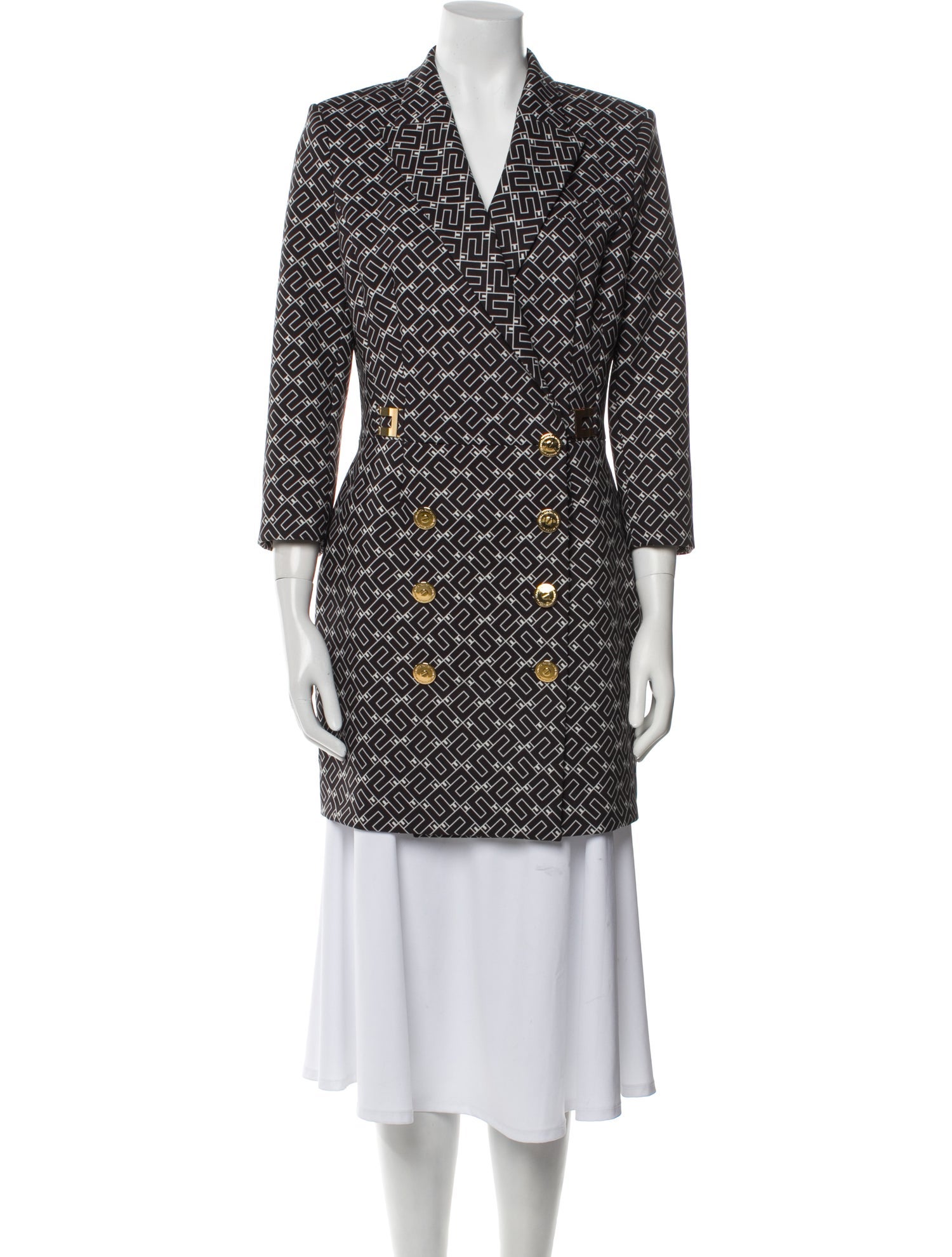 Elisabetta Franchi Printed Trench Coat