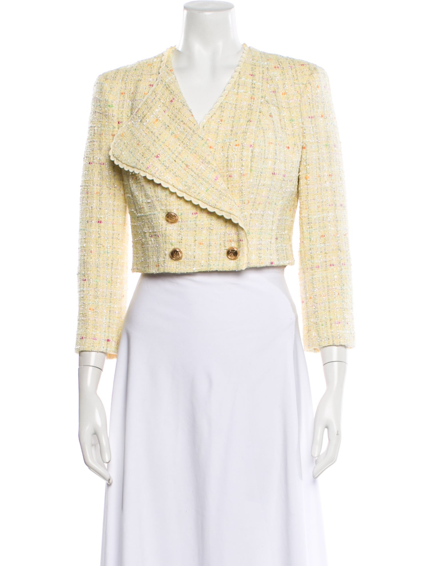 Elisabetta Franchi Tweed Pattern Evening Jacket