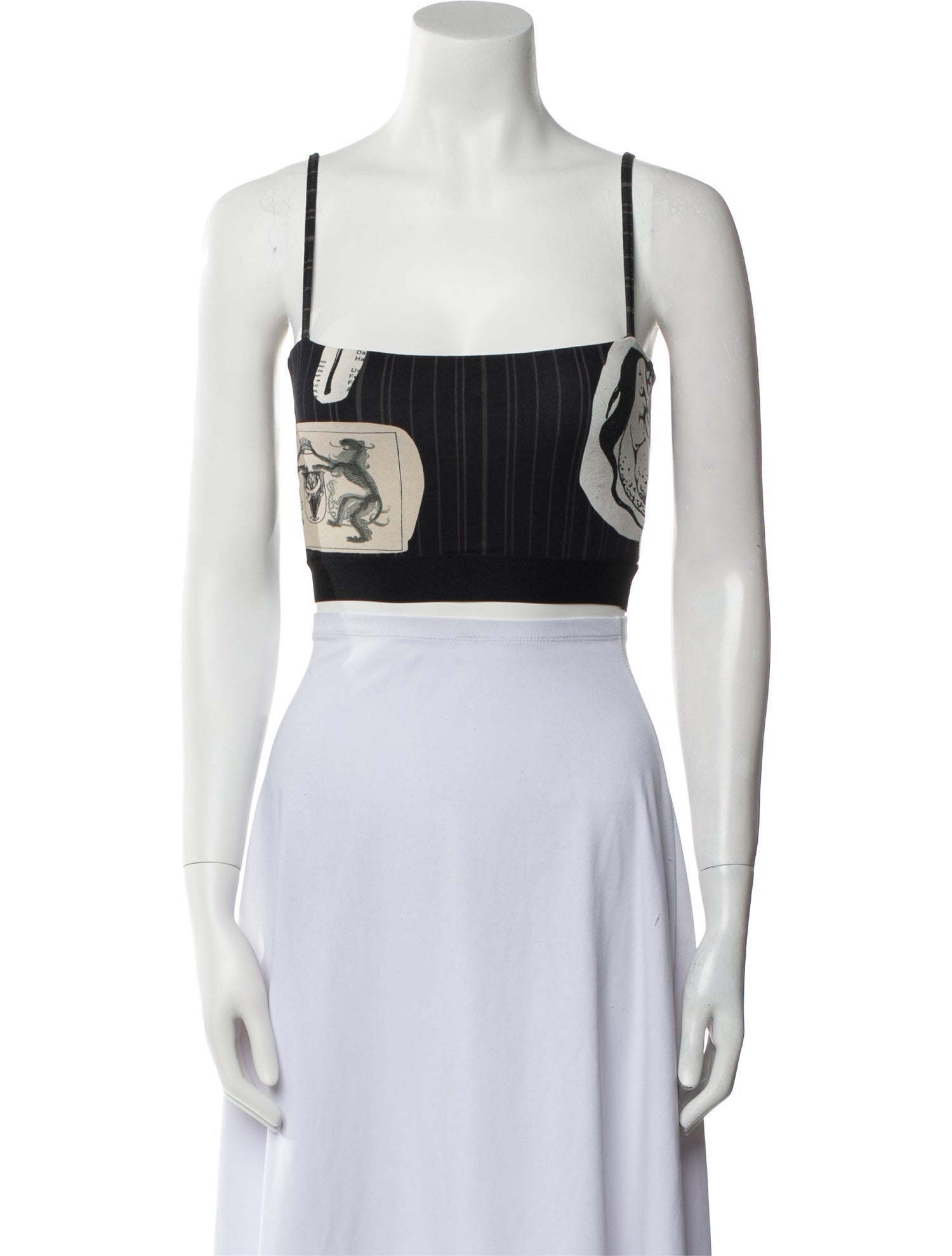 Elliss Printed Square Neckline Crop Top w/ Tags