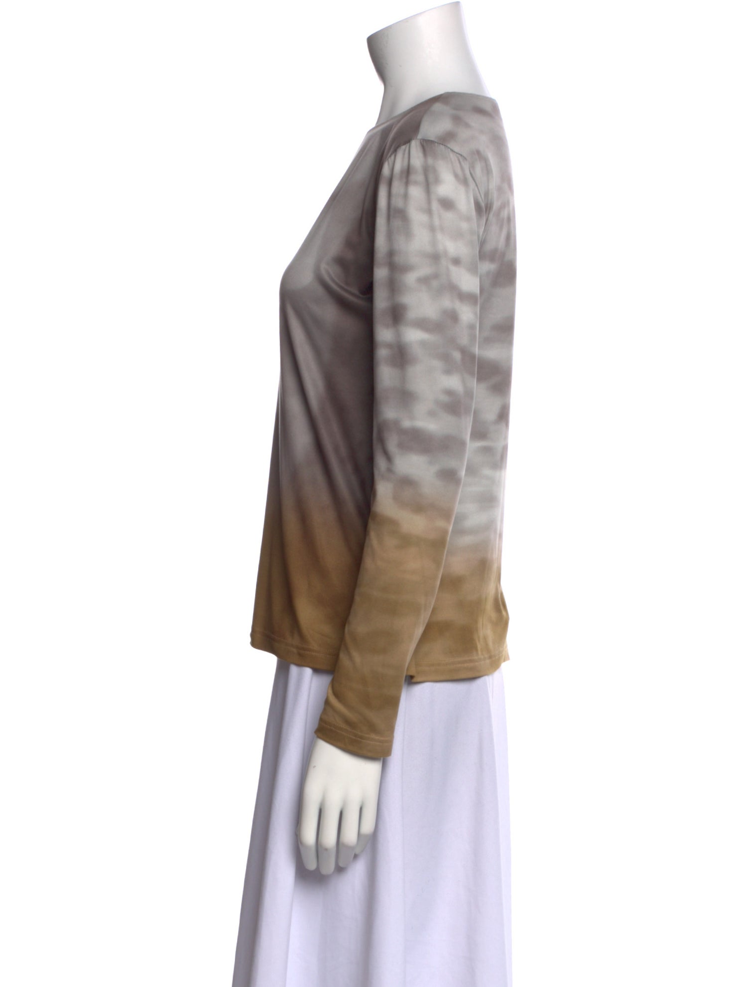 Elliss Tie-Dye Print Crew Neck Top