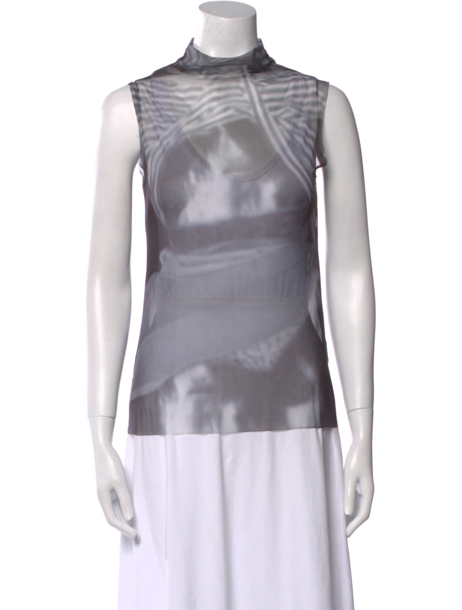 Elliss Mock Neck Sleeveless Top