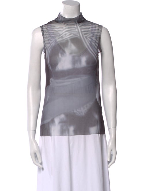 Elliss Mock Neck Sleeveless Top