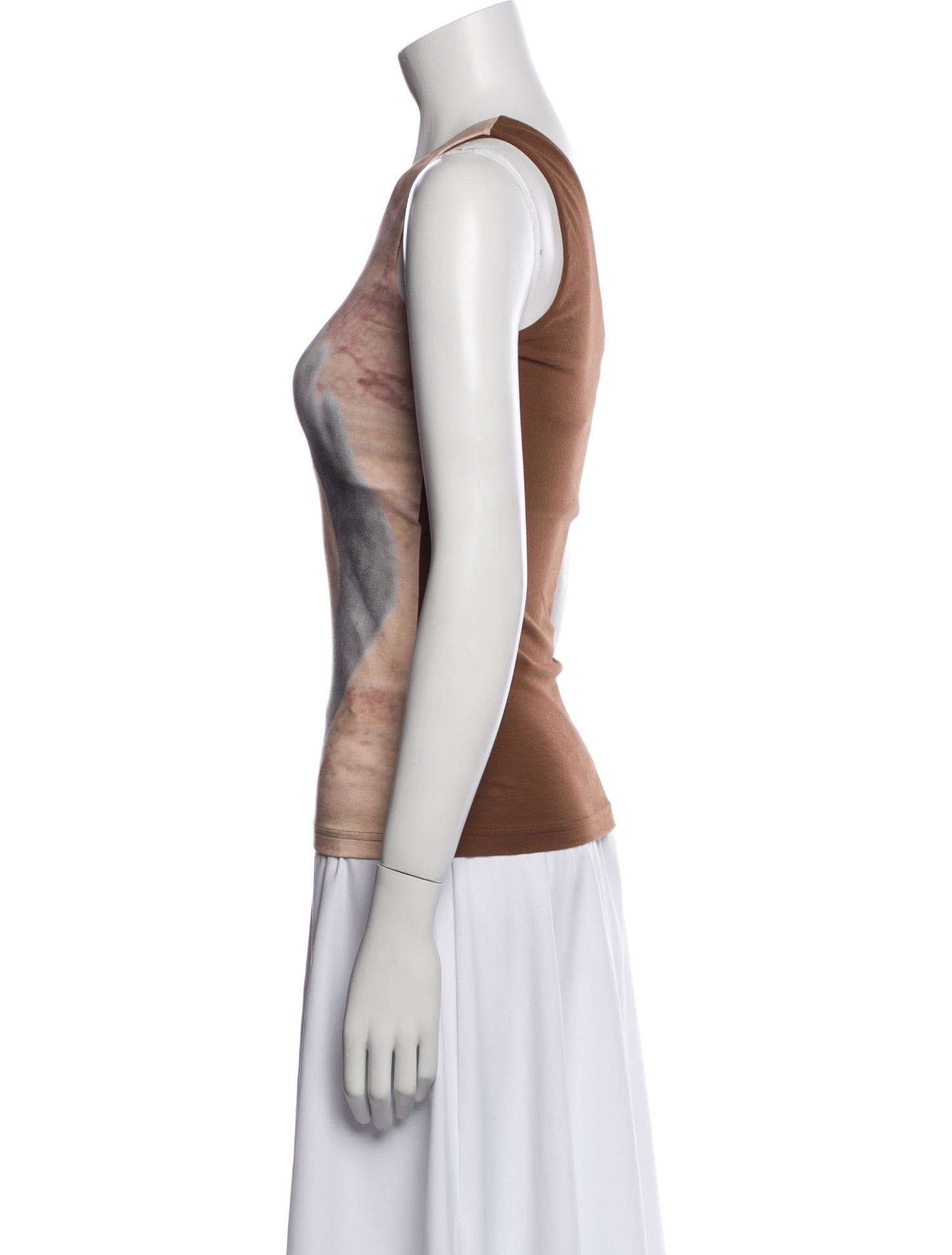 Elliss Graphic Print One-Shoulder Top