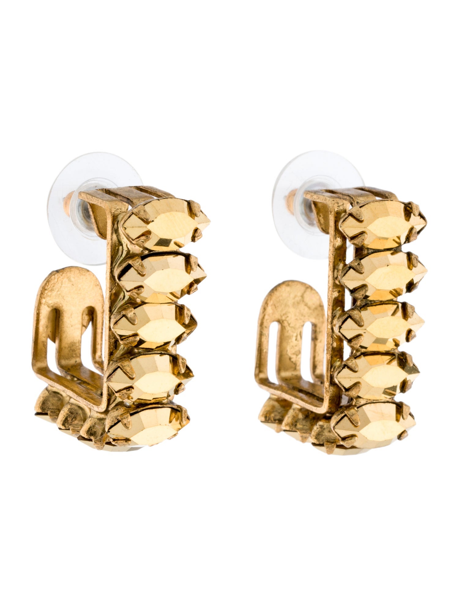 Elizabeth Cole Crystal Hoop Earrings