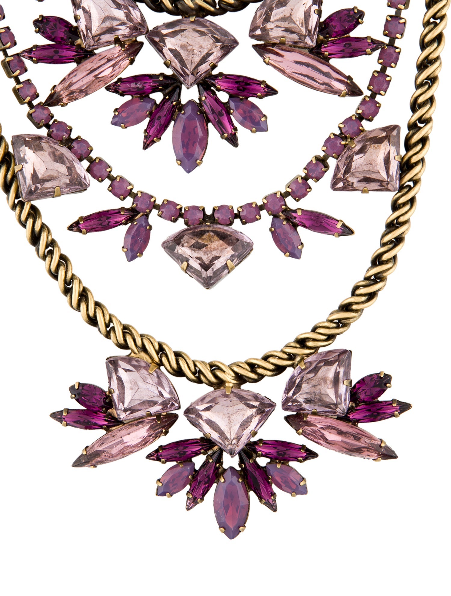 Elizabeth Cole Crystal Multistrand Necklace