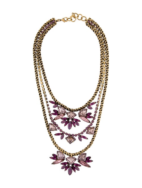 Elizabeth Cole Crystal Multistrand Necklace