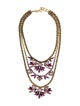 Elizabeth Cole Crystal Multistrand Necklace