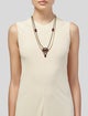 Elizabeth Cole Crystal Double Strand Pendant Chain Necklace