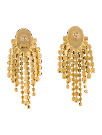 Elizabeth Cole Crystal & Blue Stone Stud Drop Earrings