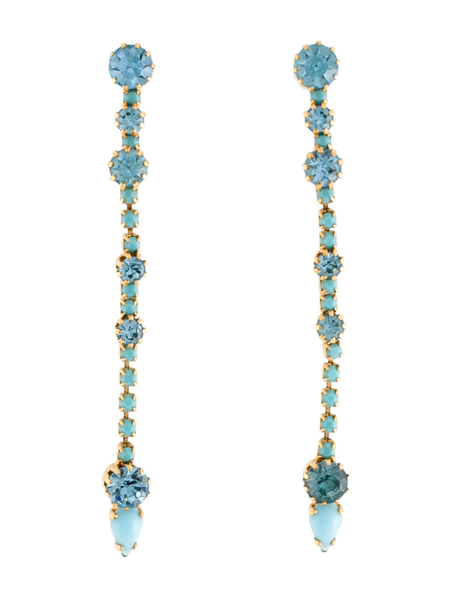 Elizabeth Cole Resin & Crystal Drop Earrings