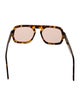Elisa Johnson Square Tinted Sunglasses