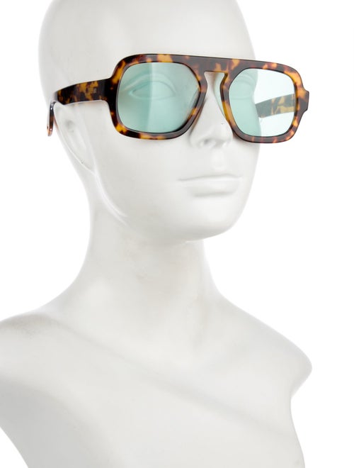 Elisa Johnson Square Mirrored Sunglasses
