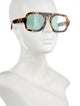 Elisa Johnson Square Mirrored Sunglasses