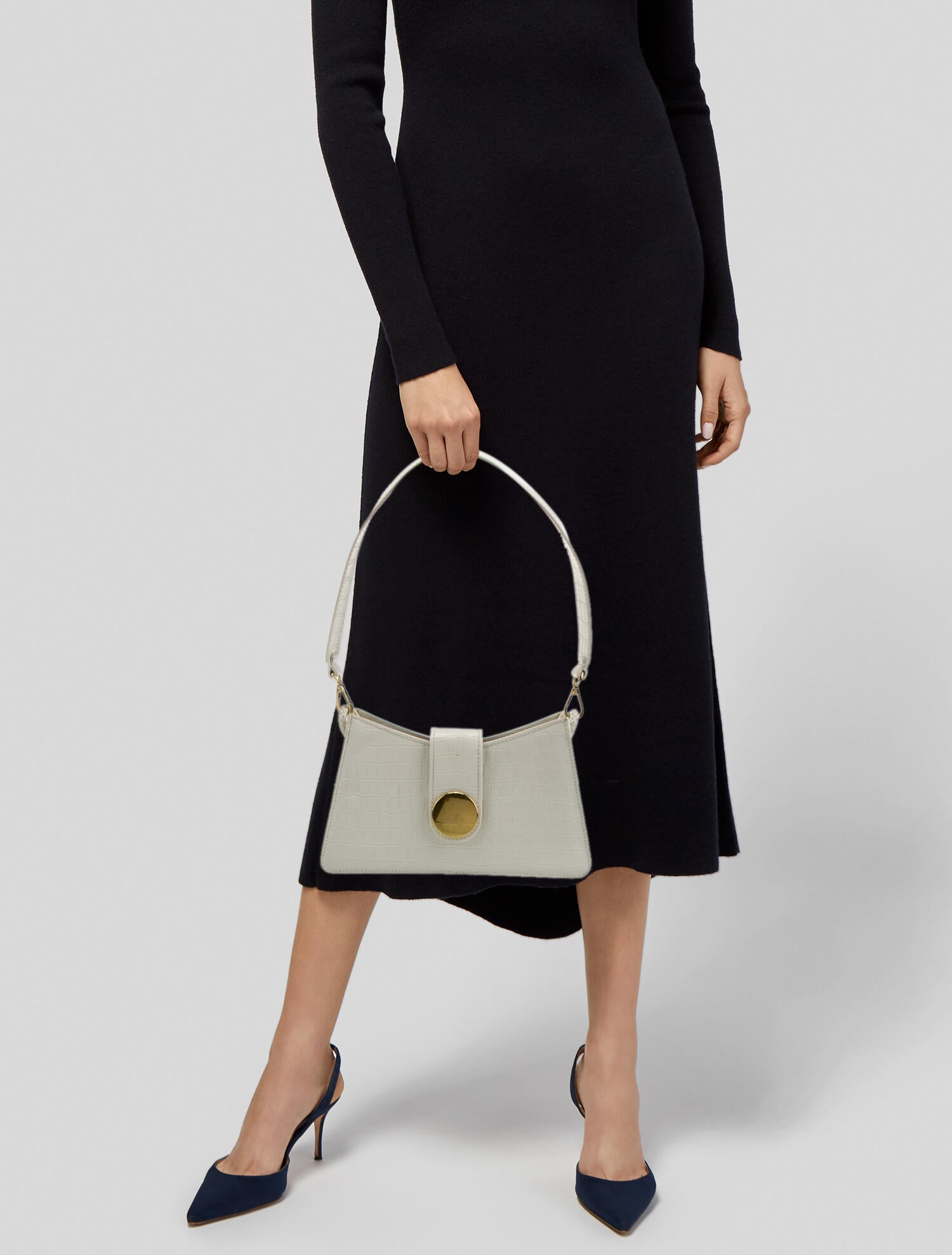 Elleme Embossed Leather Shoulder Bag