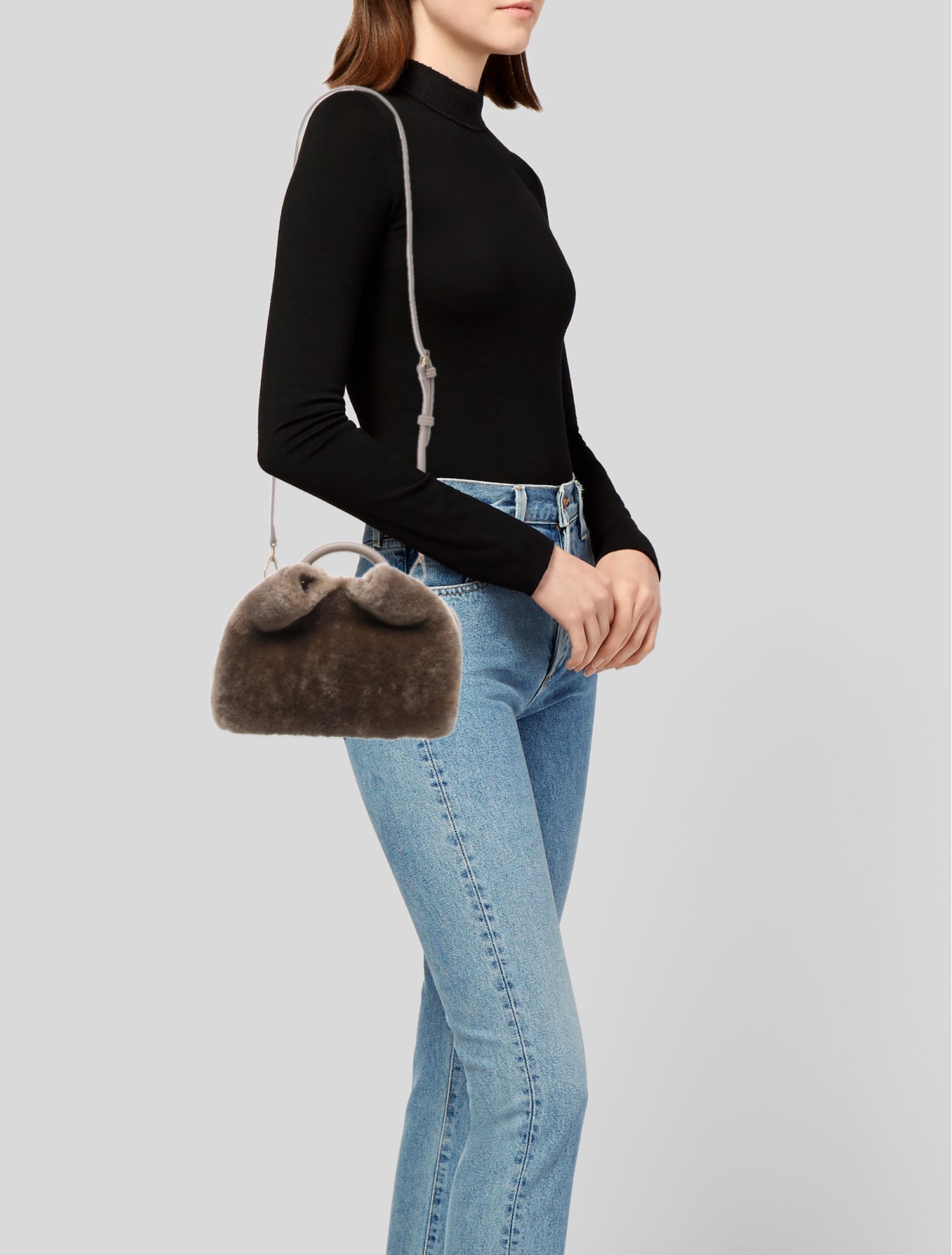 Elleme Shearling Top Handle Bag
