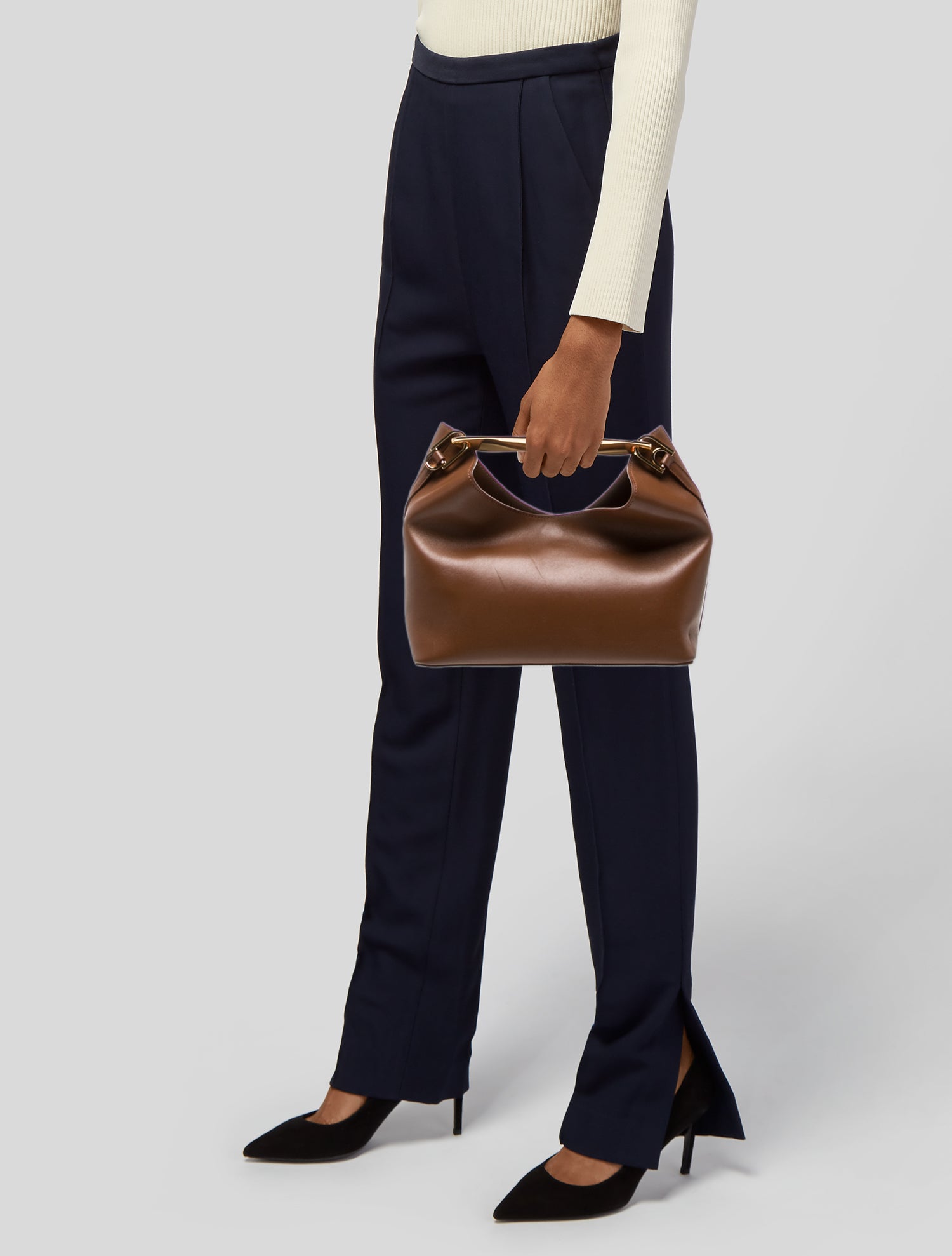 Elleme Leather Top Handle Bag Small