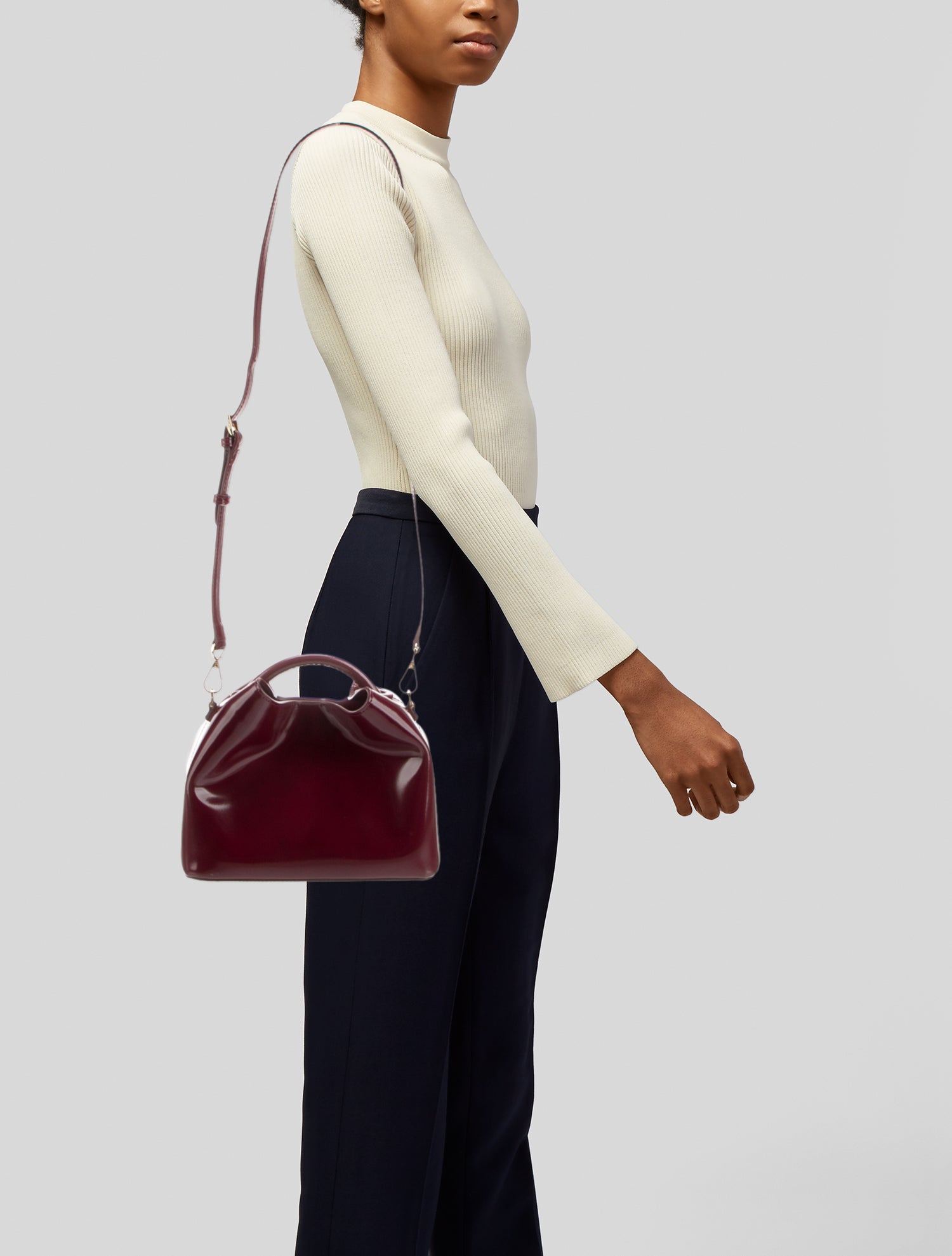 Elleme Patent Leather Top Handle Bag