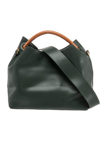 Pre-owned Elleme Leather Crossbody Bag In Green