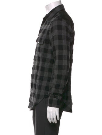 John Elliott + Co Plaid Print Long Sleeve Shirt