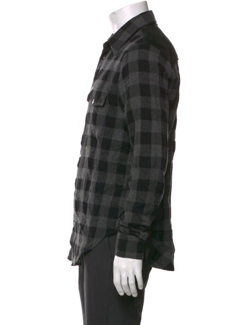 John Elliott + Co Plaid Print Long Sleeve Shirt