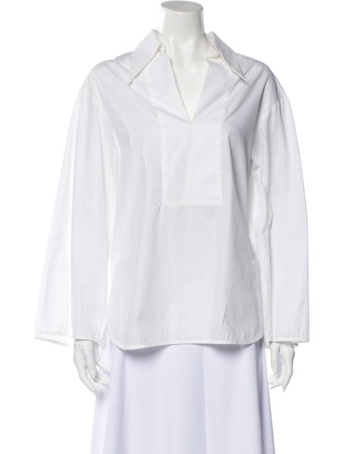 Ellery Long Sleeve Blouse White