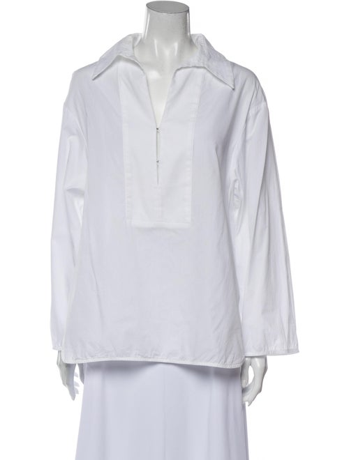 Ellery Long Sleeve Blouse White
