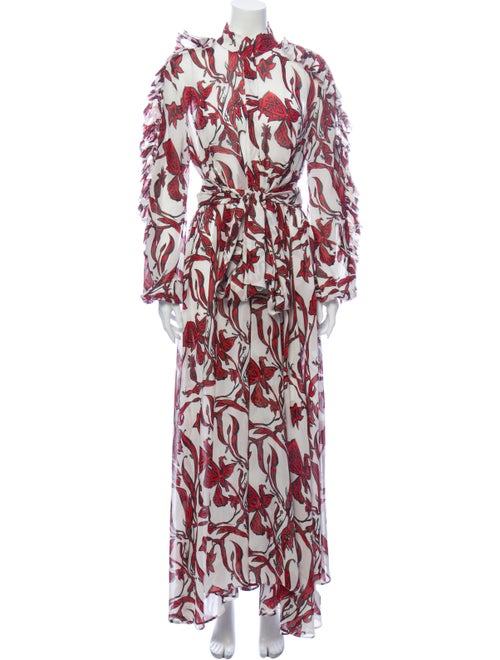 Ellery Silk Long Dress White